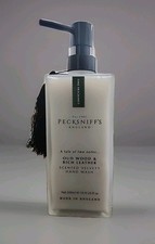 Pecksniff's Oud Wood & Rich Leather Scented Velvety Hand Wash Glass Bottle NEW