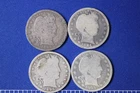 1893 1894 1895 1897 Barber Silver Quarter Lot 4 Coins US Liberty 90% Stacker
