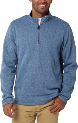 Men's Fleece Sweater Long Sleeve Quarter Zip Pullover Warm Casual Fall Outerwear