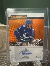 24-25 Credentials Akito Hirose Debut Ticket Access Auto Orange /45