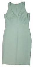 Charlotte Russe 1XL light mint / aqua bodycon dress textured chevron/geometric
