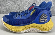 Under Armour Curry 3Z7 GS Basketball Shoes Royal Taxi Blue Yellow Size 4Y