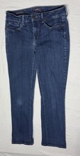NYDJ Jeans Womens 6 Blue Marilyn Straight Lift Tuck High Rise Stretch Denim