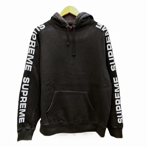 Sweat à capuche homme Supreme noir taille M métallisé livraison gratuite [occasion]