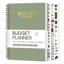 Budget Planner - Monthly Book with Expense A5  8.5'' x 6.1''  , Green
