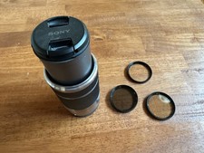Sony E F4.5-6.3 55-210mm Lens for Sony E-Mount - Silver With 3 Filters - Used