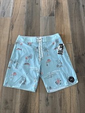 NEW Ron Jon Surf Shop Board Shorts Mens 30 Flamingo Swim Trunks 4 Way Stretch