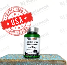 Flynew Shilajit Ultra Optimal Potency For Stamina, Immune Support 1300mg 60 Caps