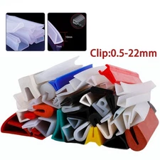 U Channel Silicone Rubber Edge Trim Clear Rubber Edge Trim for Glass Door