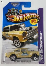 Hot Wheels 2012 Showroom '55 Chevy Bel Air Gasser Gold - Flaws