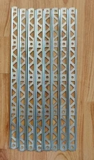 Gilbert Erector Set Part C 10" Cadmium Plated Straight Girder Lot of 8 Nice 