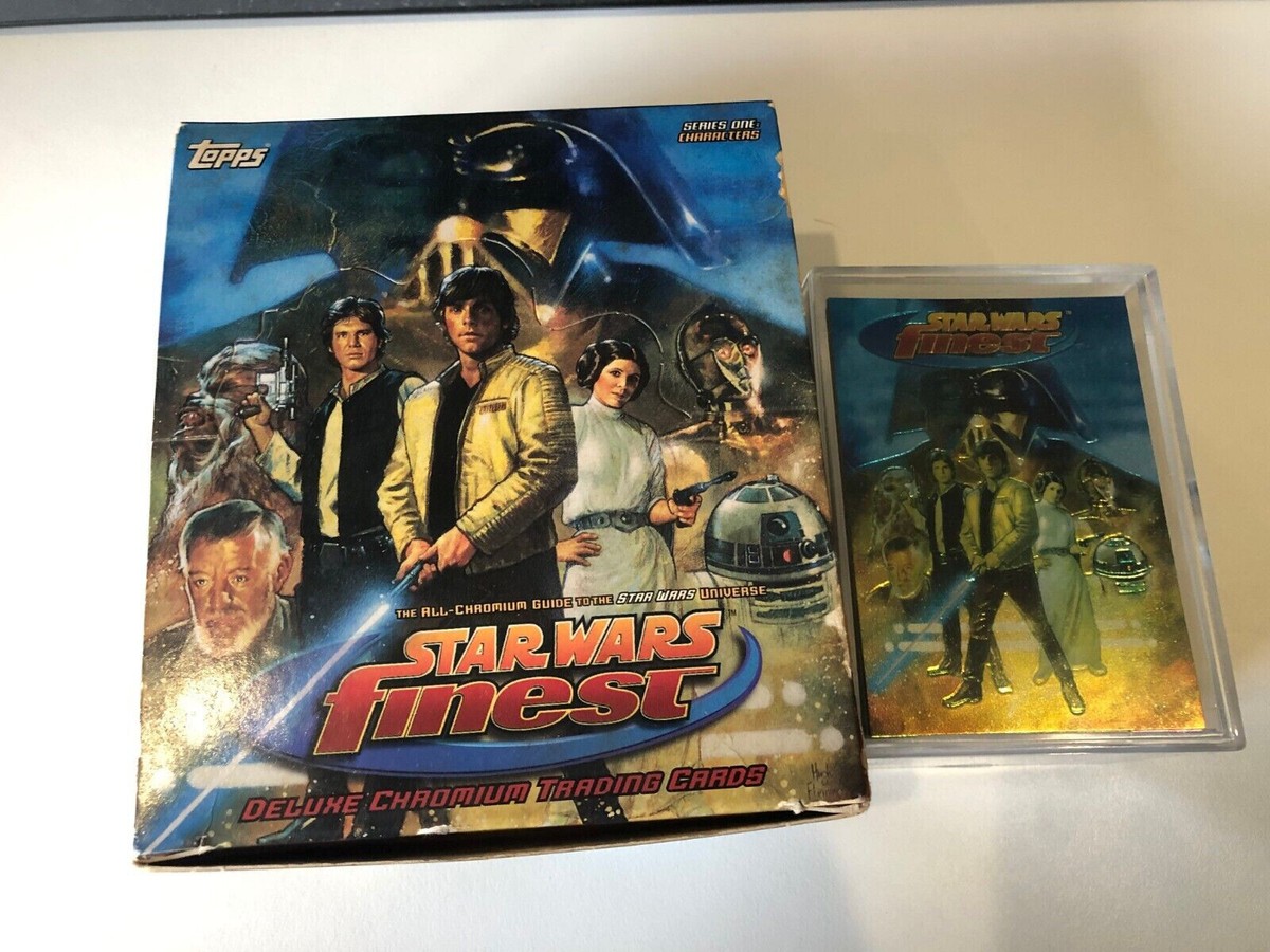 1996 Star Wars Finest Deluxe Chromium TOPPS Trading Card Set of 90