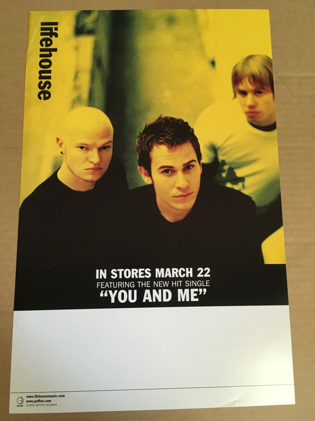 LIFEHOUSE Ultra  Rare 2005 PROMO POSTER for Self Titled CD USA 11x17 MINT USA