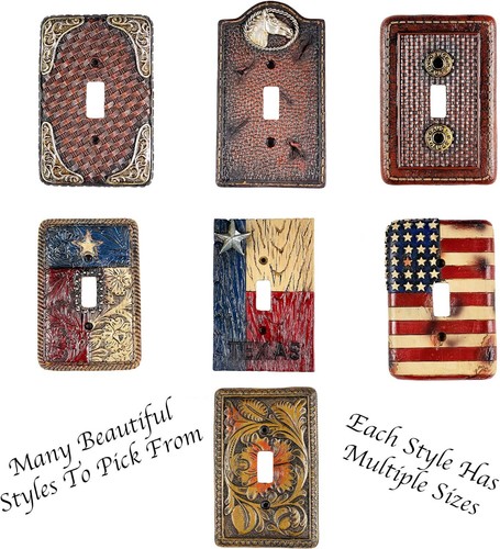 Urbalabs Texas Flag Star Rustic Western Decorative Light Switch Outlet Wall - Picture 7 of 7