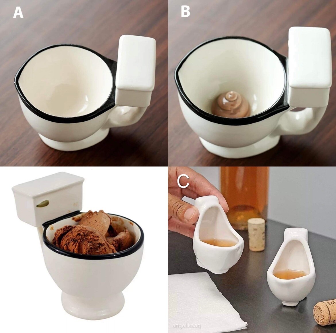 Taza De Cerámica Para Inodoro Café Té Leche Helado - Broma Divertida NUEVO