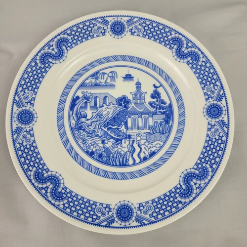 Calamityware Plate Number 3 Don Moyer Design Sea Monster 2014 Blue, White
