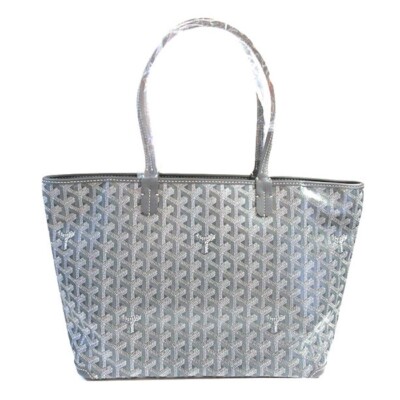 GOYARD Artois PM Tote Bag Gray Shopping Purse Zip Unisex Auth New Unused proof