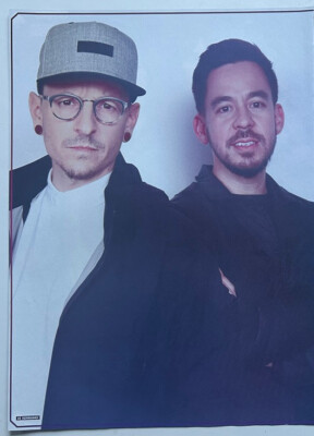 CHESTER BENNINGTON & MIKE SHINODA -2017 Full page UK magazine poster LINKIN PARK