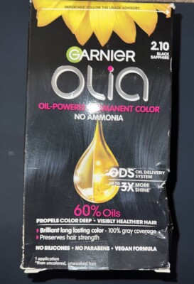Garnier Olia Ammonia Free Permanent Hair Color 2.10 Black Sapphire