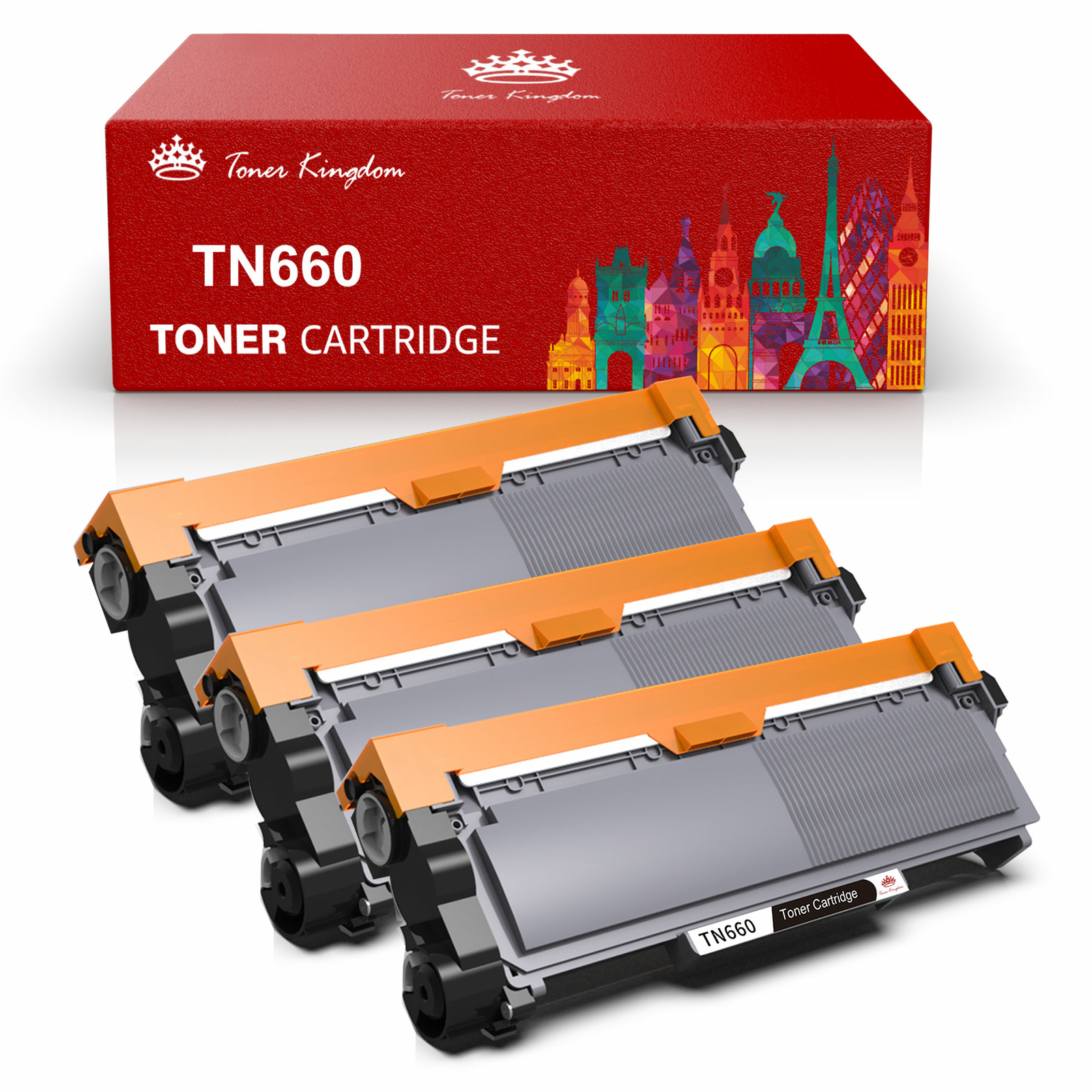 3 Pack TN630 TN660 Toner Cartridge Replacement for Brother HLL2360DW