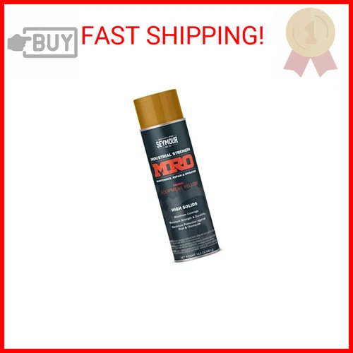 SEYMOUR 620-1443 Industrial MRO High Solids Spray Paint, Equipment Yellow 16 Fl 