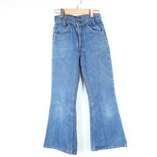 Vintage 70s Levis Flared Bell Bottoms Orange Tab Jeans Kids Size 5/6