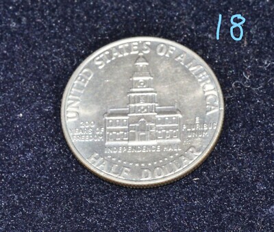 Capas De Oro De JFK Bicentenario De Medio D&oacute;lar Silvertone Tren De La Moneda De Un Reloj De Bolsillo