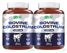 BOVINE COLOSTRUM - Immunity Booster - Digestive Wellness - 240 Caps IN 2 Bottles