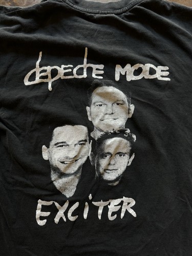 Vintage Rare Depeche Mode Band T-shirt Double Sided Black Large New Wave Goth - Picture 5 of 6