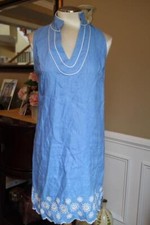 SALE TO SABLE LINEN EMBROIDERY  DRESS SIZE SMALL (DR200