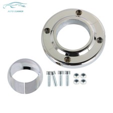 Steering Column Floor Mount Chrome For 2in Columns Swivel Sbc Bbc 350 Universal