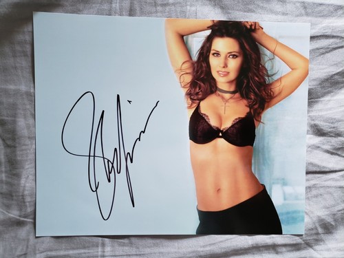 Shania Twain autographed 8x10 photo. Sexy Lingerie