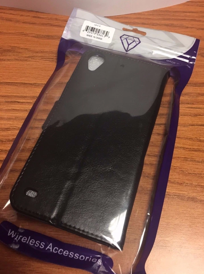 New For HTC Desire 530 Phone Leather Flip Wallet Pouch Case Cover Stand BLACK - Image 2 of 4