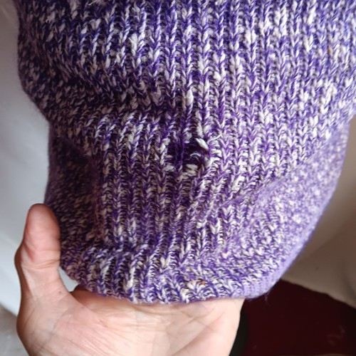Vintage 1960's Medium Men's T-shirt Purple Ribbed Knit Short-Sleeve Sweater - Picture 16 of 20