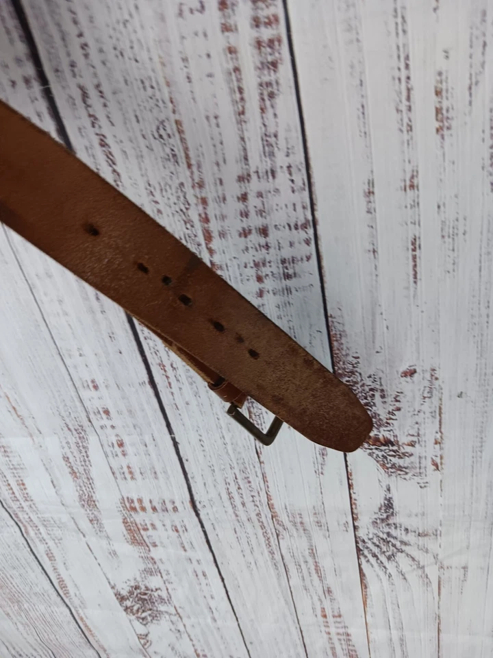 Cinturón Timberland de cuero genuino marrón - para hombre talla 36 vintage Foto 4 de 4