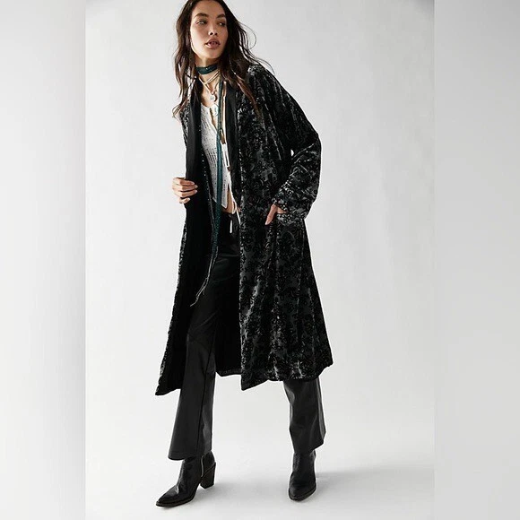 Touch Up Velvet Duster Coat