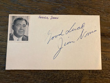 James Jim Norris Red Wings Black Hawks signed autograph Hockey 3x5 Index Card
