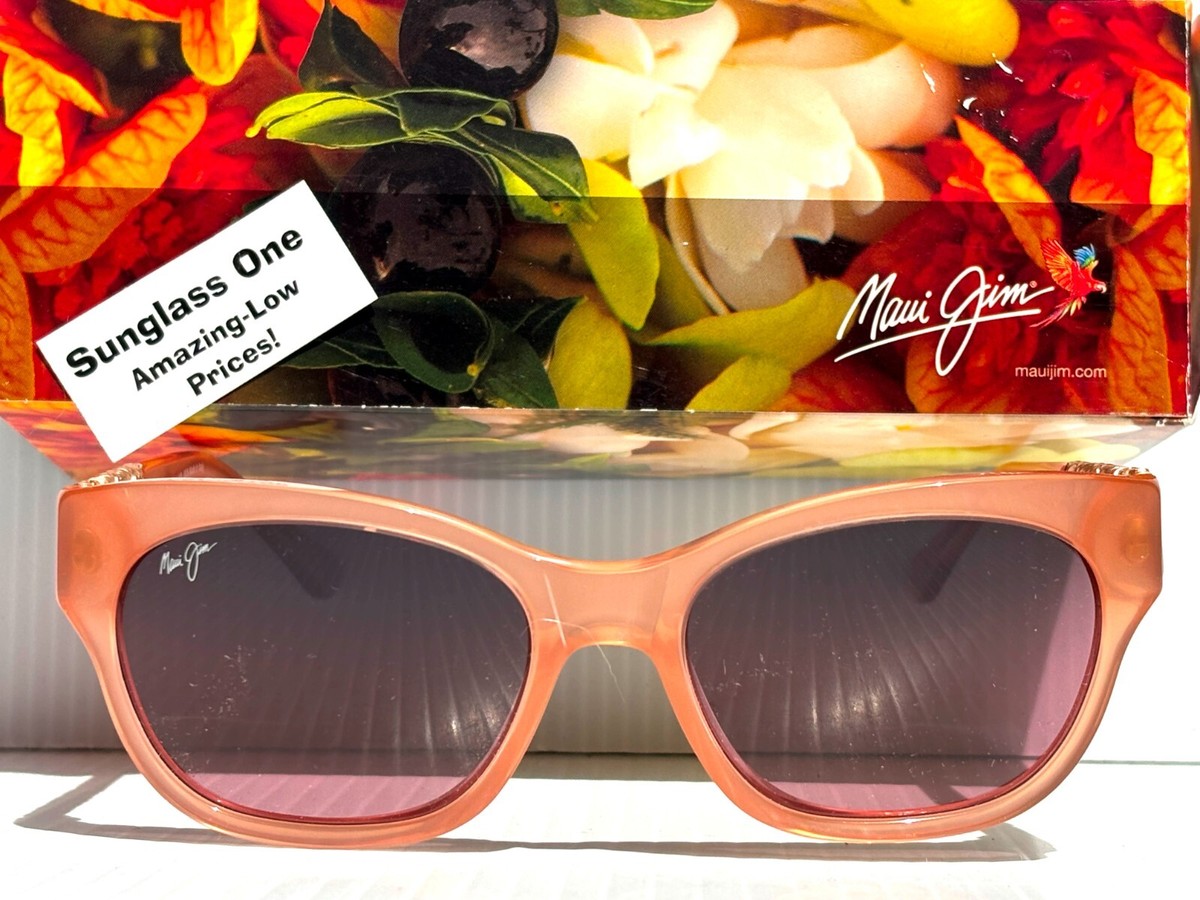 Maui Jim Sunglasses Monstera Leaf Guava Pink 24k Rose Gold for