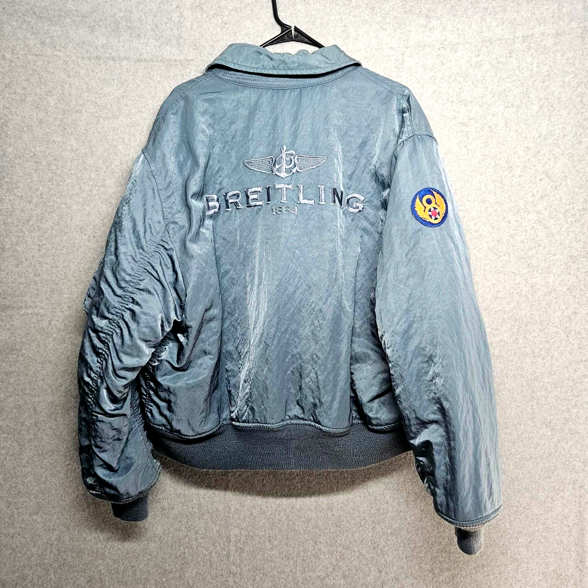 Vintage Alpha Industries Bomber Jacket Blue Breitling Vintage Alpha Industries Bomber Jacket Blue Breitling