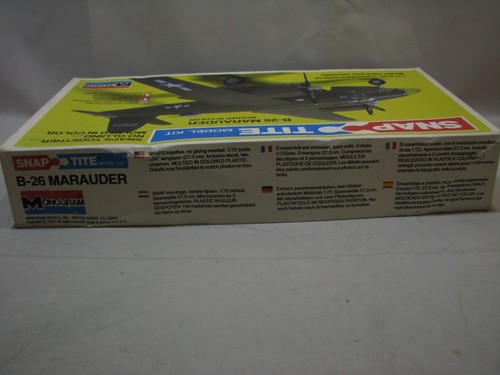 Monogram Snap Tite B-26 Marauder Model Kit 1/72 complete! - Picture 4 of 5