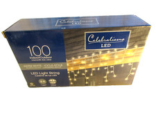 Celebrations LED 100 In/Outdoor Warm White Icicle Style Light String SKU 9207267