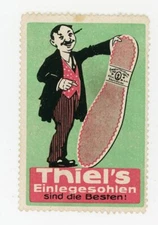 Thiel's Einiegesohien Besten German Poster Stamp Shoes Insoles Cinderella  Vtg