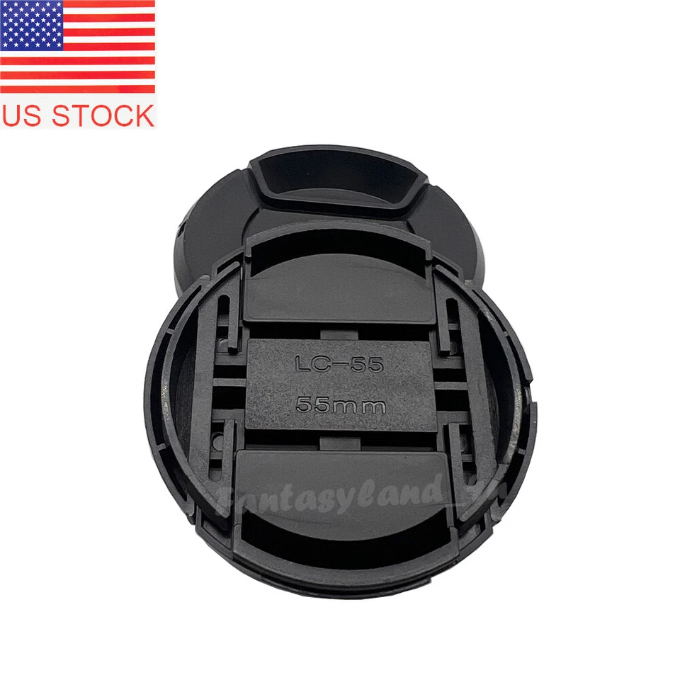 4pcs x 55mm Plastic Snap-On Front Lens Cap Cover for Canon Nikon SLR DSLR Camera - Image 3 of 4