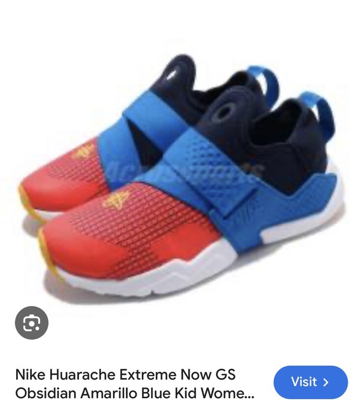 Nike Huarache Extreme Now GS Obsidian Amarillo Blue Kid Women Shoes  BQ7568-400