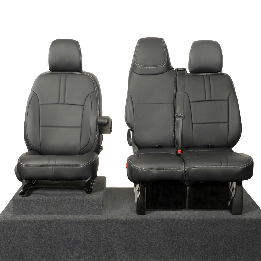 VAUXHALL VIVARO SEAT COVERS FRONT LEATHERETTE TAILORED (ALL YEARS ALL