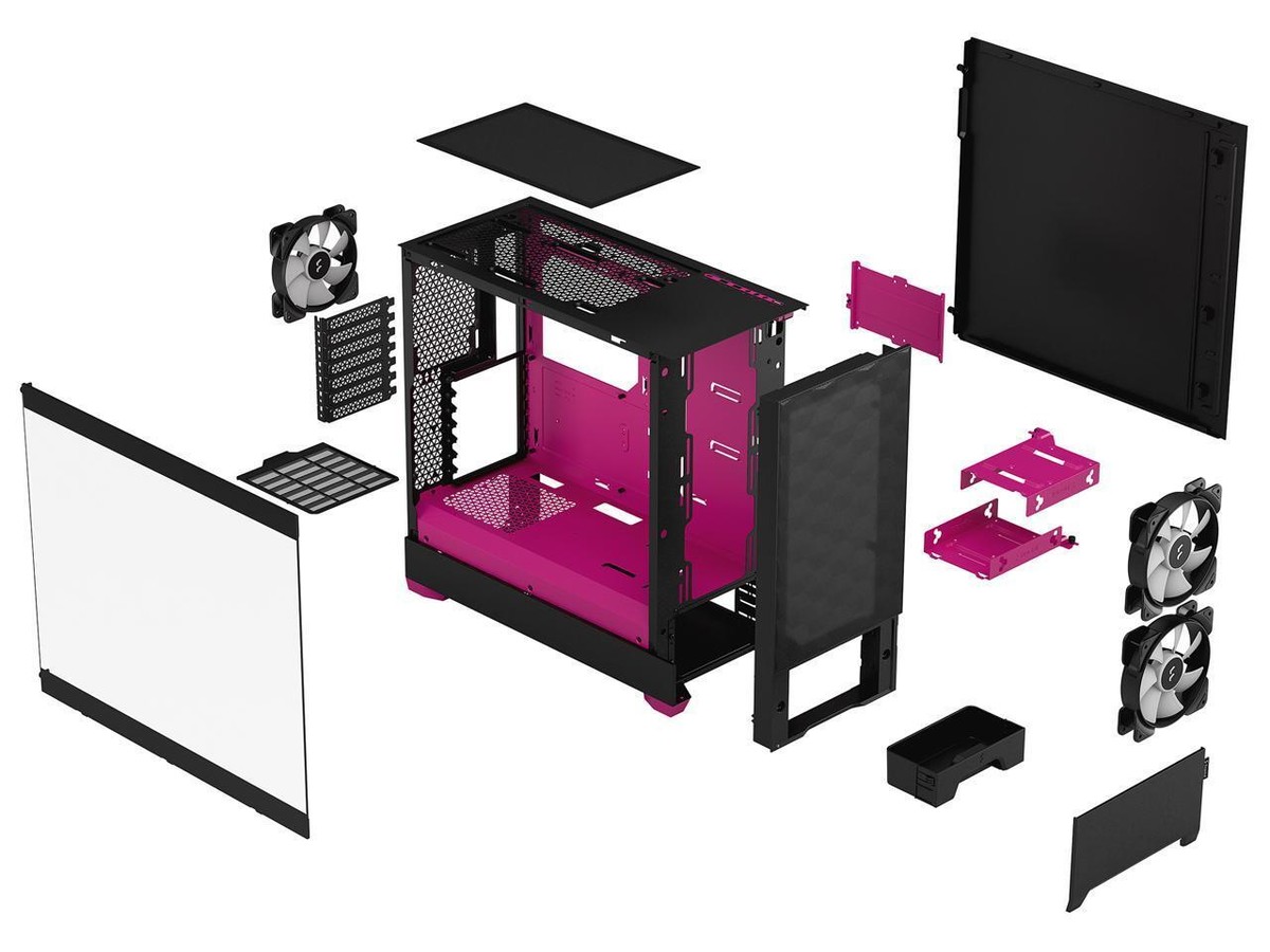Fractal Design Pop Air RGB Black Magenta Core TG ATX High-Airflow