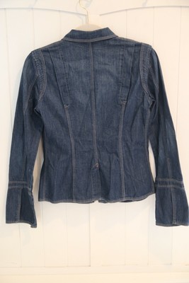 Veste Denim Brodée DKNY Jeans Pour Femme - Taille M - Couleur Light Wash - Occasion Très Bon état