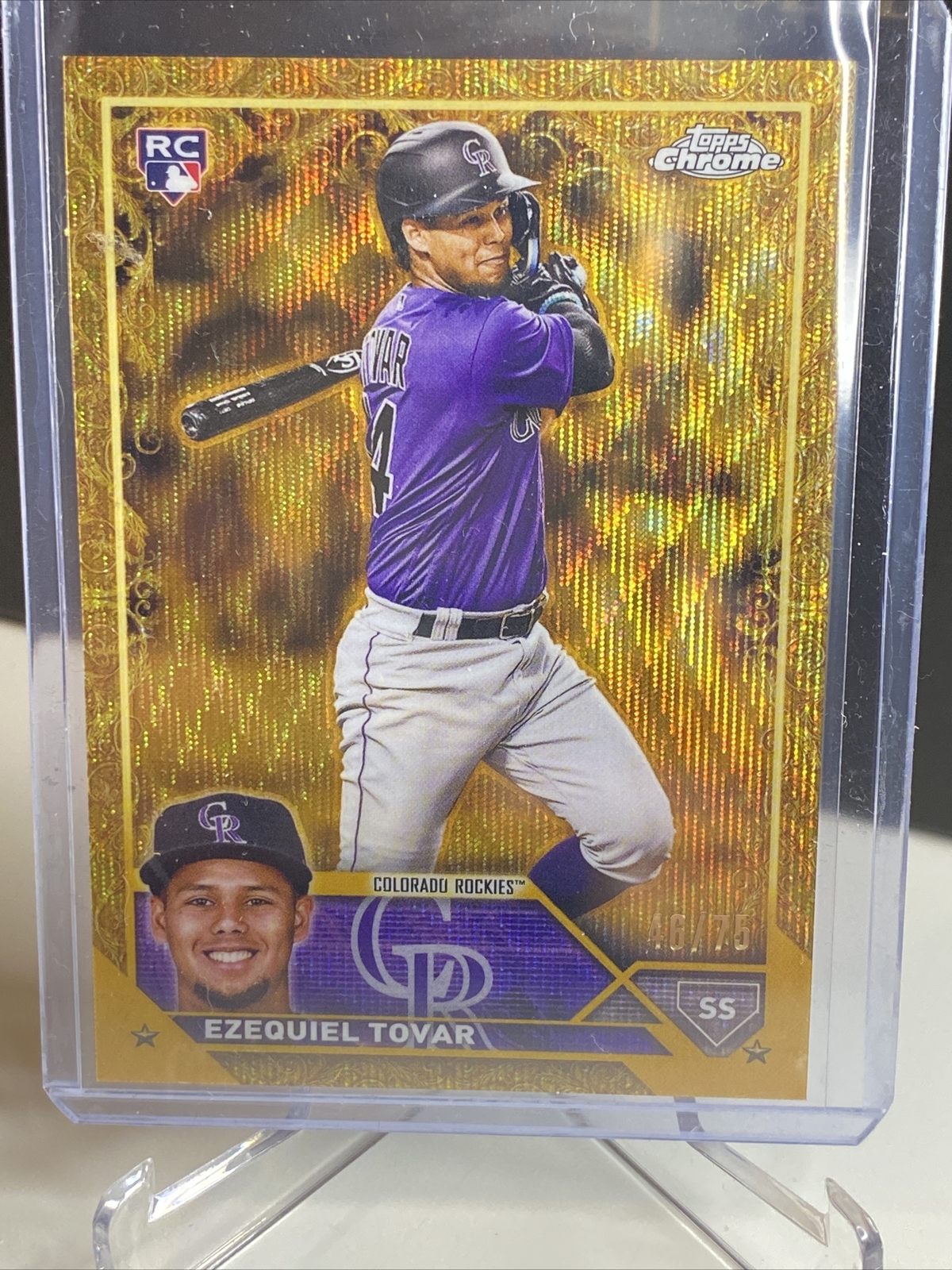 2023 Topps Gilded Collection Ezequiel Tovar RC #71/99 Rockies