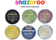 Metallic Snazaroo Face Paints Adults Kids Fancy Dress Make Up Paint 18ml