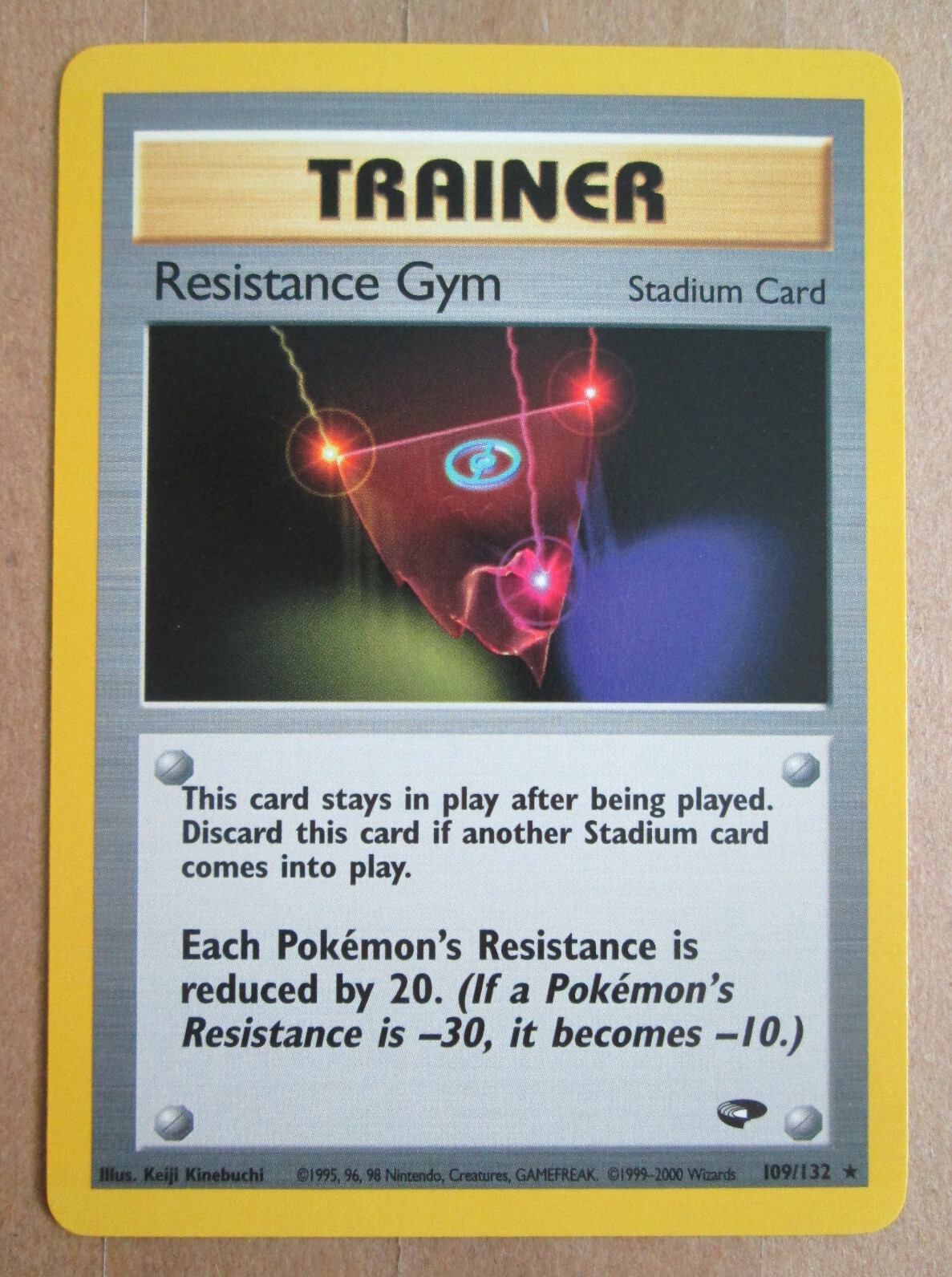 Resistance Gym - 109/132- Rare Non-Holo WOTC TCG—Gym Challenge Set Pokemon Card